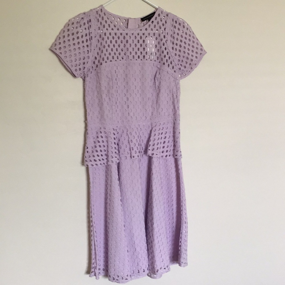Banana republic peplum dress in purple